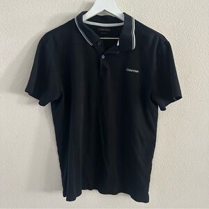 Calvin Klein Men's Polo Shirt in Black Size M